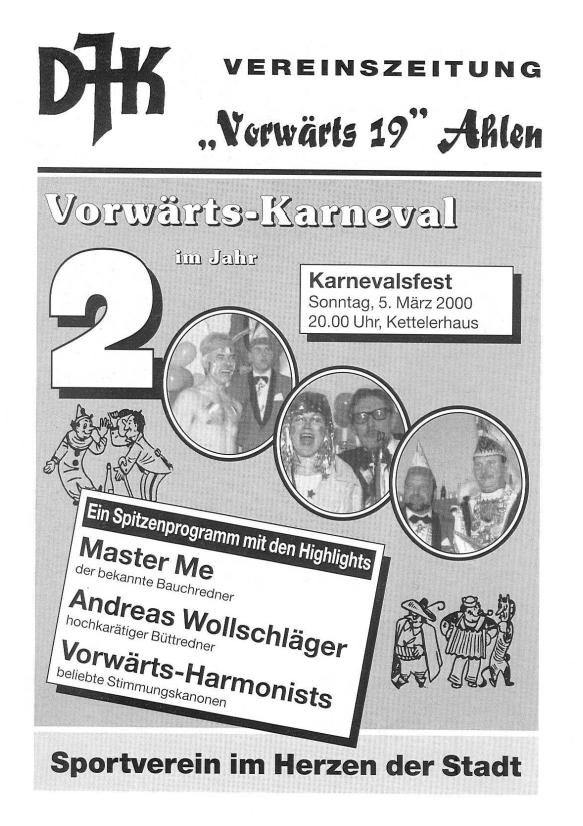 Vereinszeitung Februar 2000