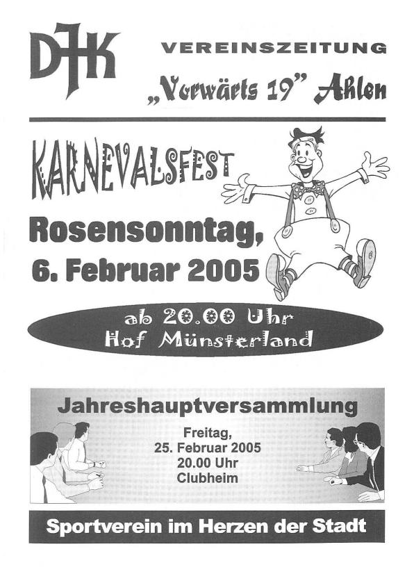Vereinszeitung Januar 2005